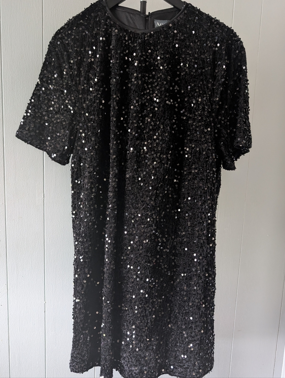 ARULA Black Sequin Mini Dress